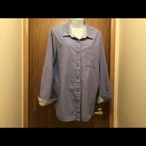 Blair XL Blue Chambray Shirt